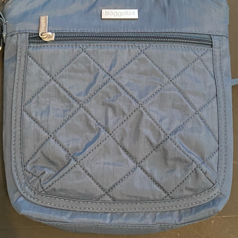 BAGGALLINI Blue Quilted Crossbody Bag - Picture 2 of 11